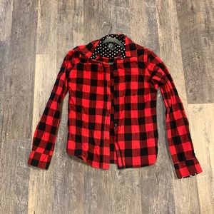 Red and Black Buffalo Plaid Button Up
